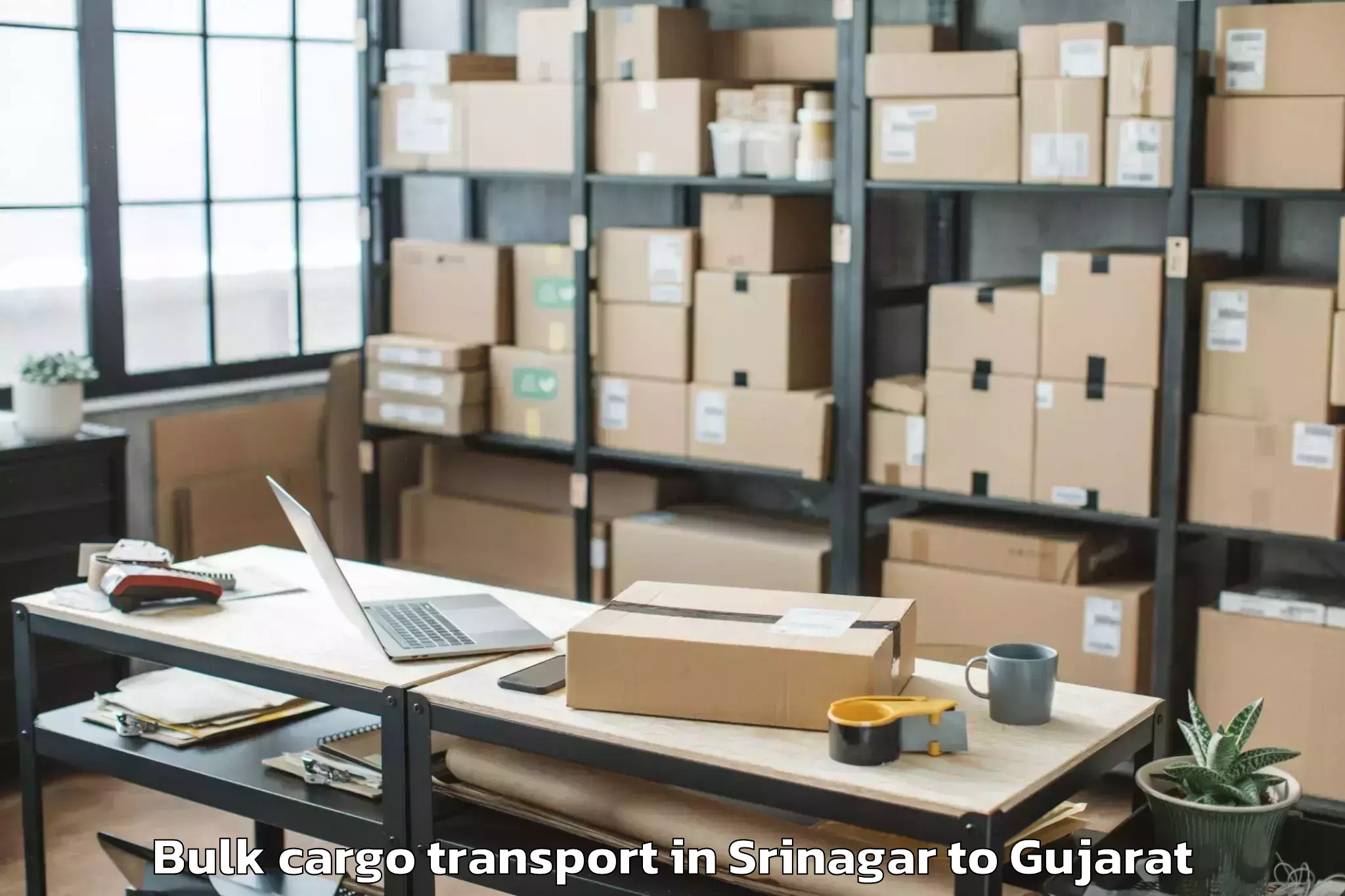 Book Srinagar to Anklesvar Bulk Cargo Transport Online